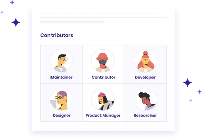 A glittering, brightly colored logo